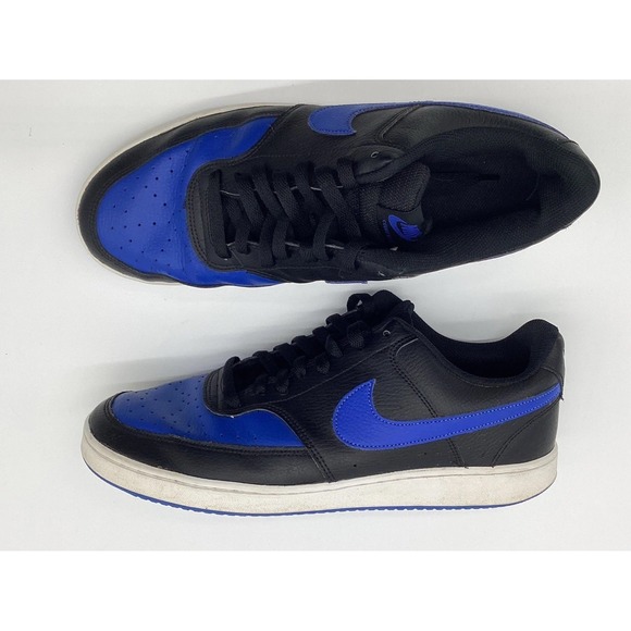 Nike Court Vision Low Black & Blue Game Royal Men US 12 - Picture 1 of 9